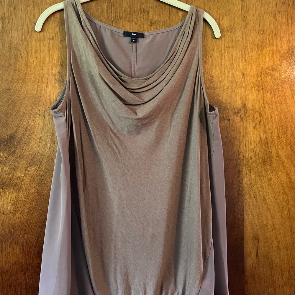 GAP Brown Draped Sleeveless Tank Top